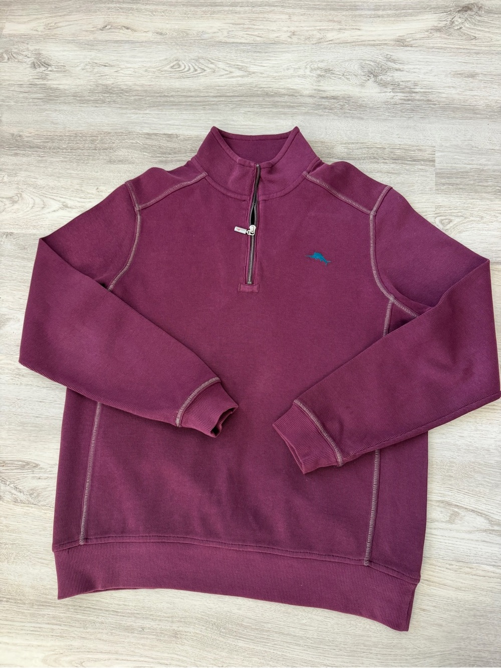 Tommy Bahama Maroon Half-Zip Pullover Sweater
